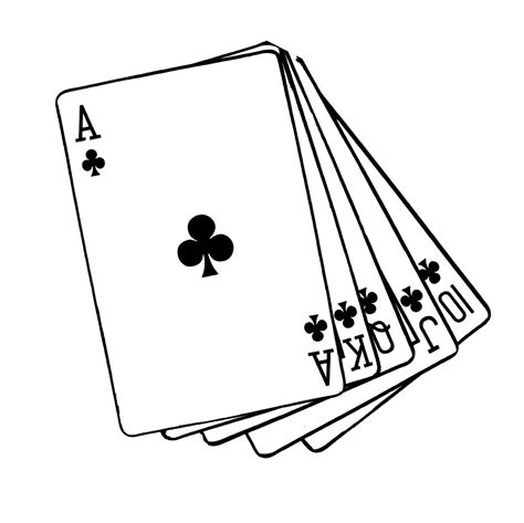 Playing Card Line Art